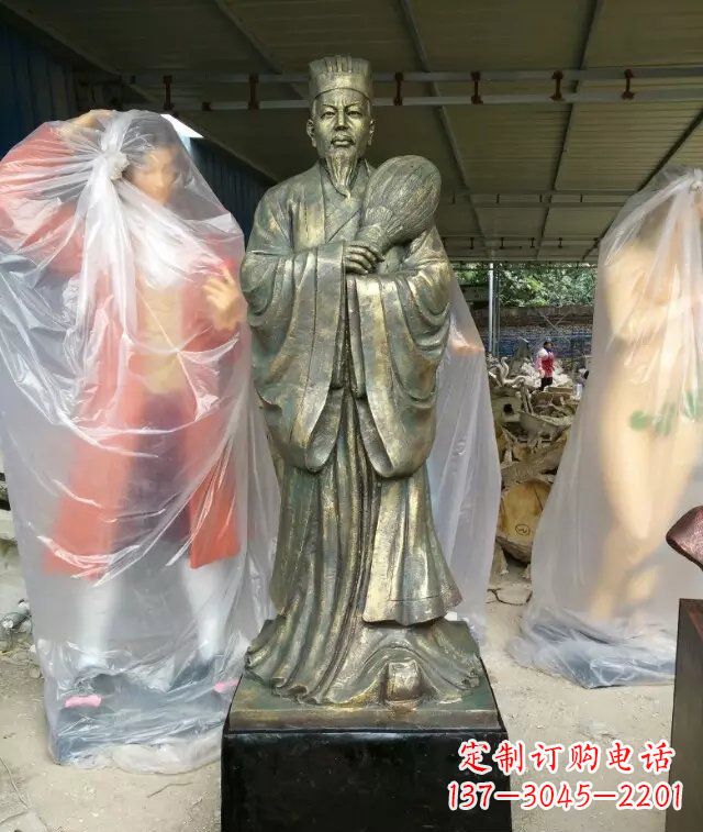 温州诸葛亮古代人物铜雕