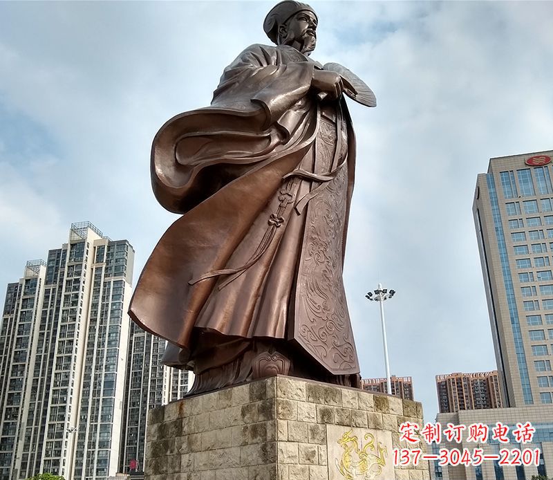 温州诸葛亮人物铜雕