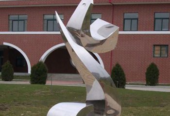 温州校园不锈钢海浪抽象雕塑