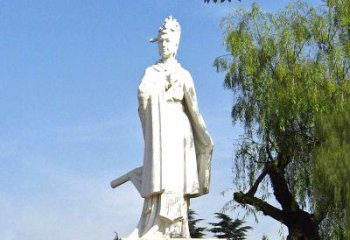 温州虞姬石雕像-秦末汉初著名美人汉白玉雕塑