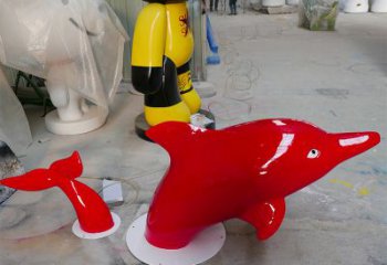 温州园林广场创意海豚入水出水雕塑摆件