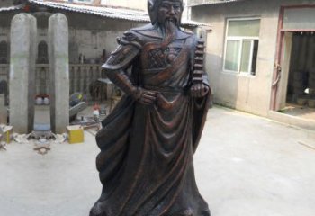 温州战神托塔天王李靖铸铜雕塑