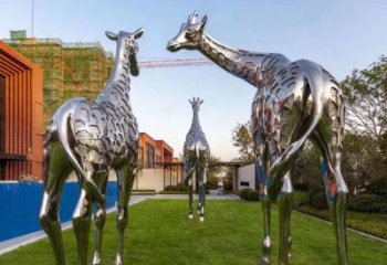 温州长颈鹿不锈钢雕塑 
