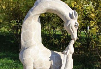 温州长颈鹿石雕