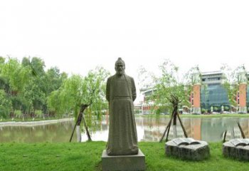 温州中国古代杰出的法医学家石雕宋慈雕塑像