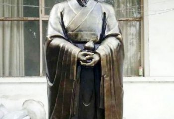 温州中国古代名医扁鹊铸铜雕像半身像