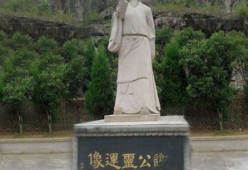 温州中国历史名人南北朝时期著名诗人谢公灵运大理石石雕像