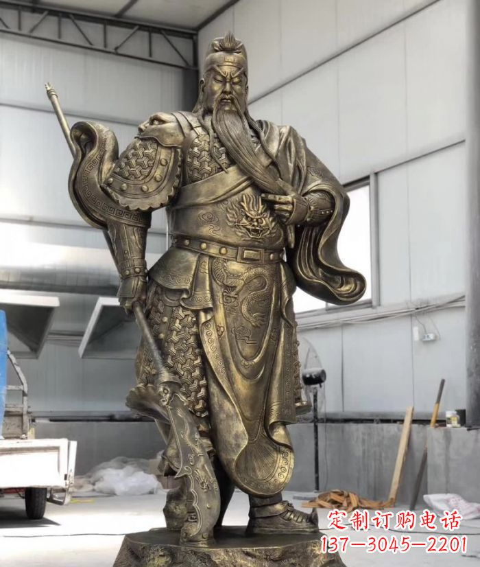 温州铸铜关公雕塑
