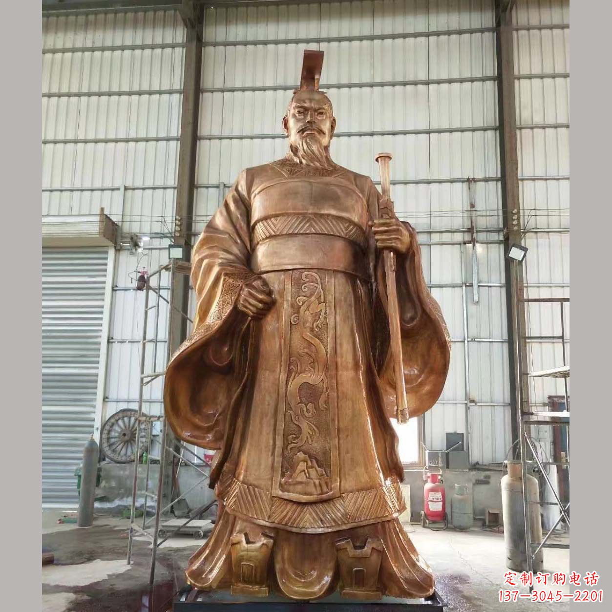 温州铸铜汉武帝雕塑