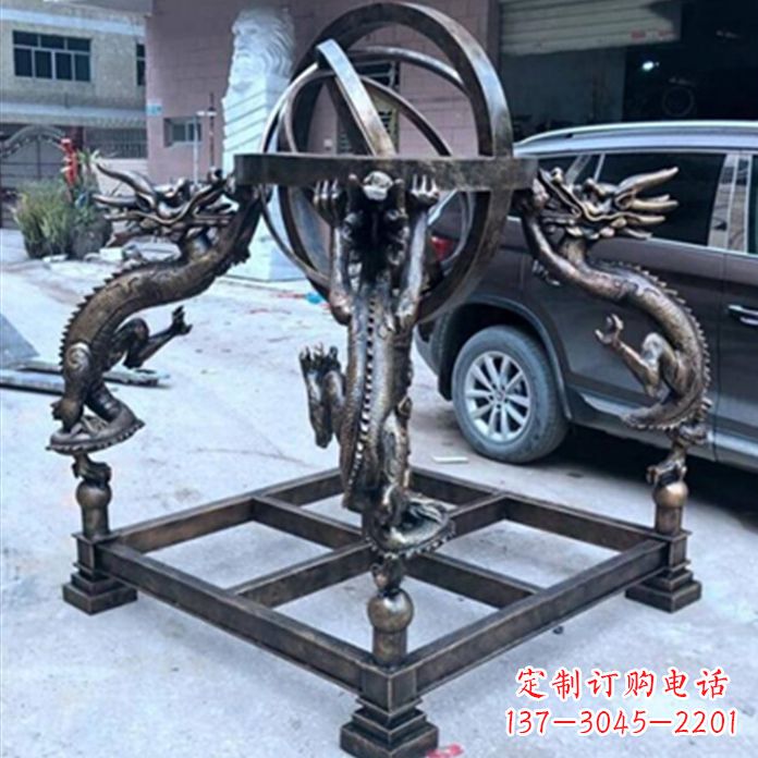 温州铸铜浑天仪景观雕塑摆件