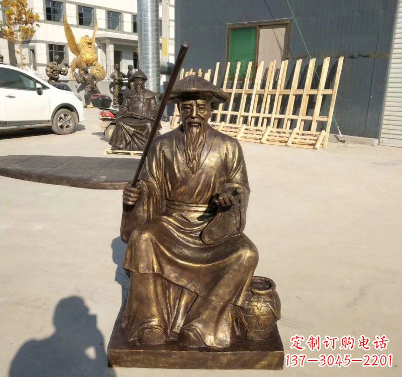温州铸铜姜太公钓鱼