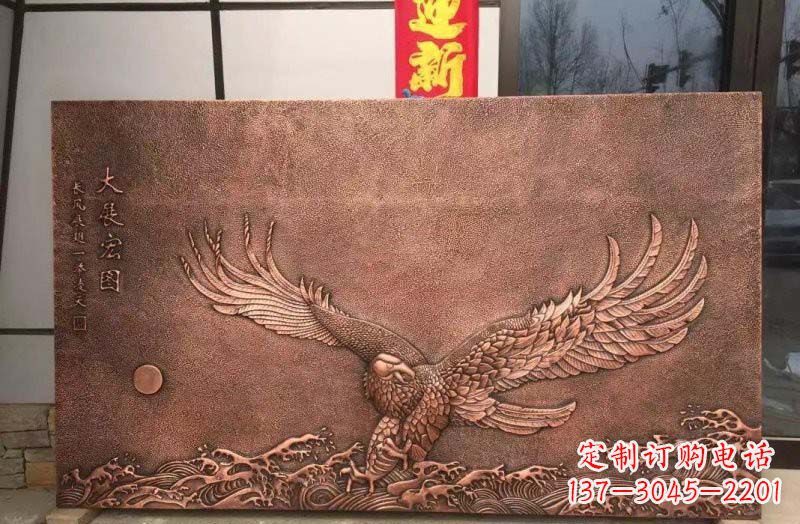 温州铸铜老鹰浮雕