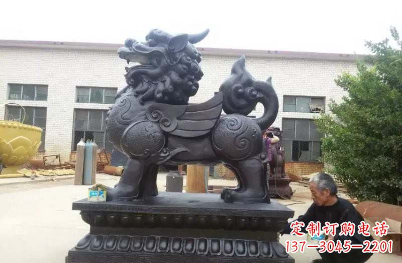 温州铸铜门口貔貅雕塑