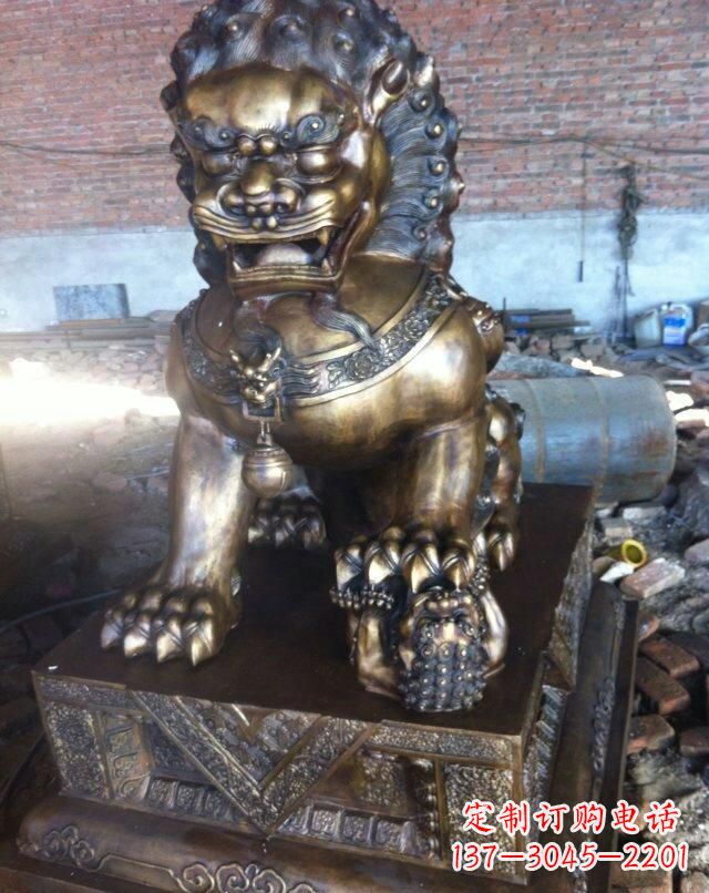 温州铸铜母子狮子雕塑