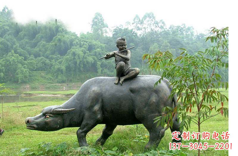 温州铸铜牧童牛