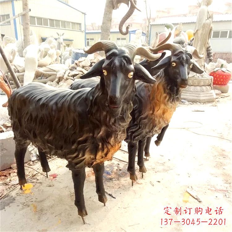 温州铸铜山羊雕塑