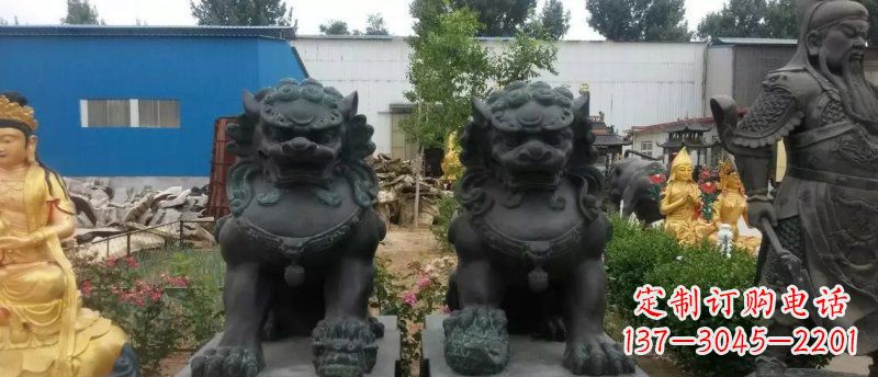 温州铸铜狮子看门狮子铜雕