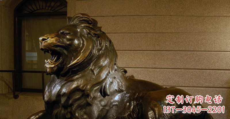 温州铸铜狮子铜雕 (2)