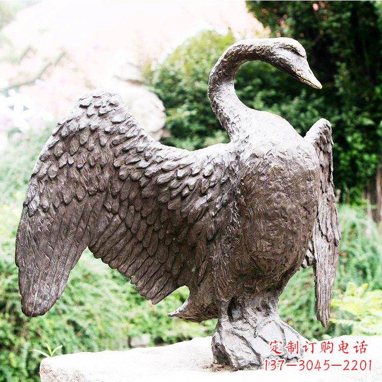 温州铸铜天鹅雕塑