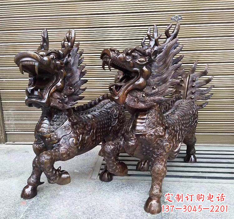 温州铸铜铜麒麟
