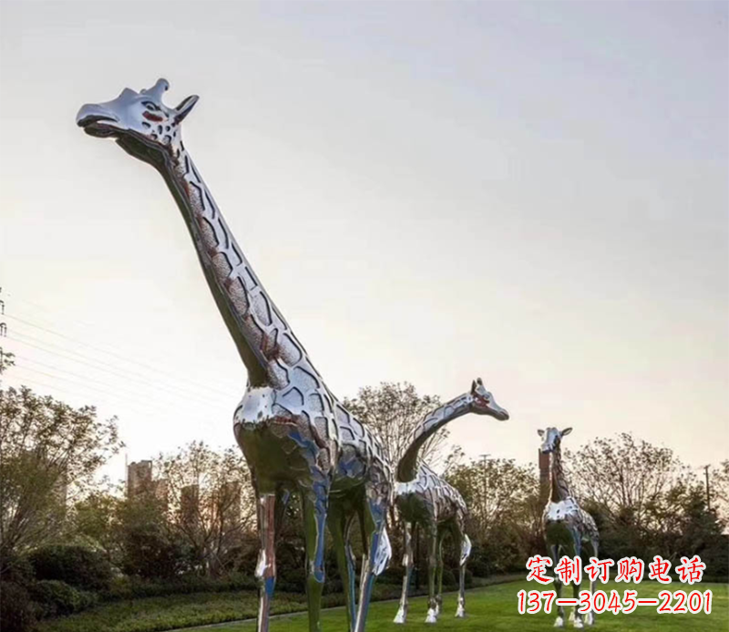 温州不锈钢长颈鹿雕塑