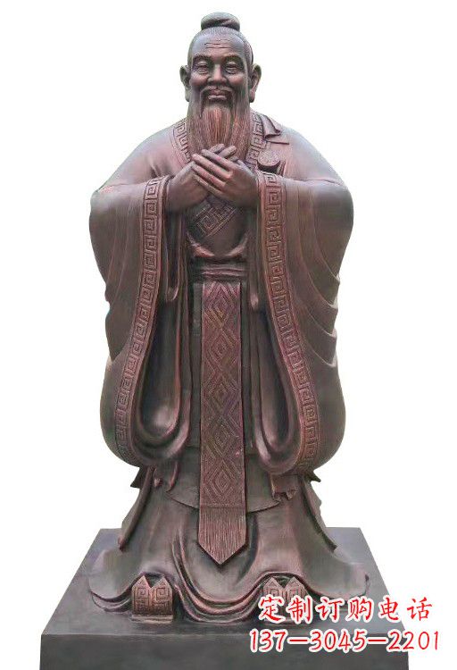 温州紫铜孔子像