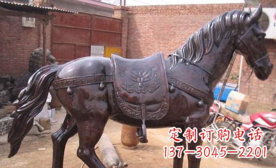 温州紫铜马公园铜雕