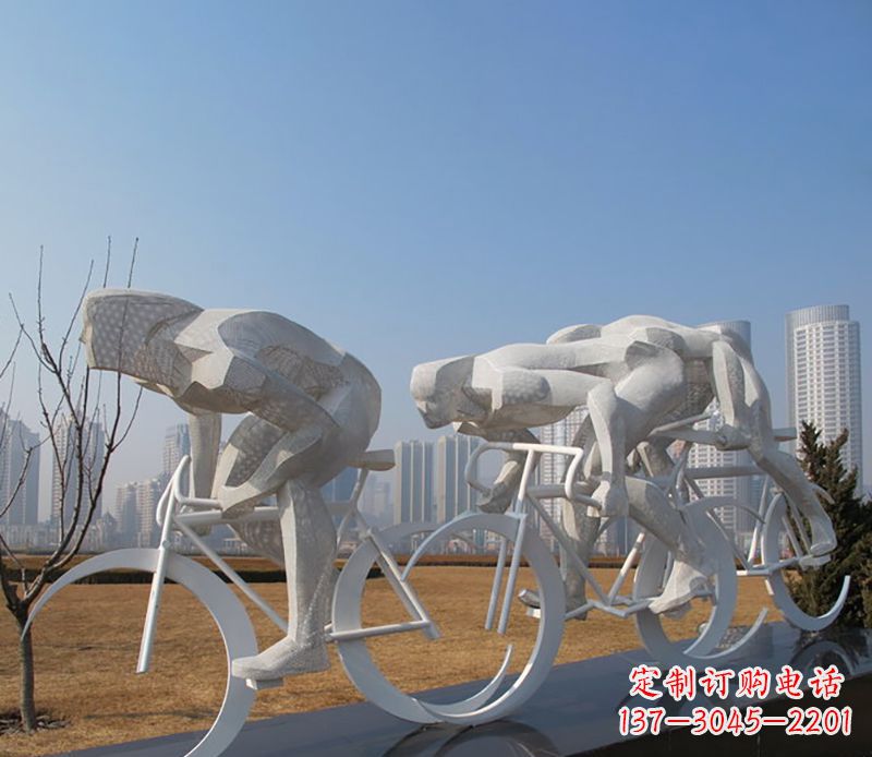 温州自行车比赛不锈钢雕塑