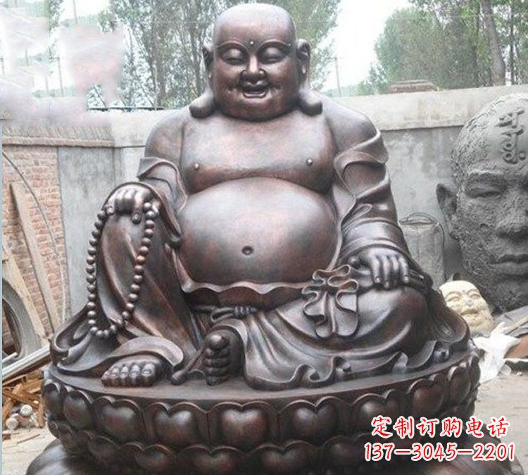 温州宗教庙宇弥勒佛铜雕222