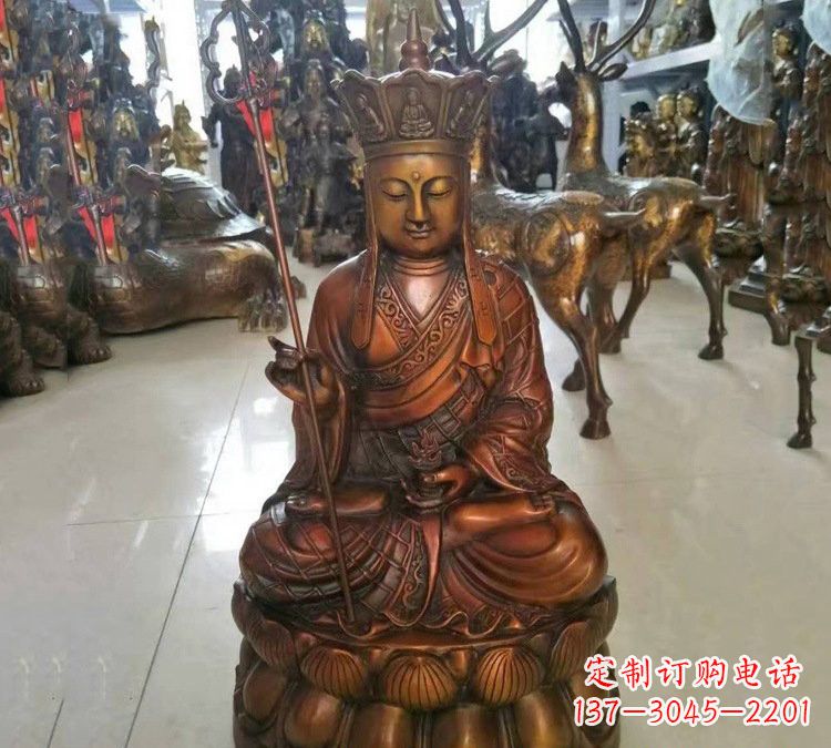 温州坐式地藏菩萨铜雕