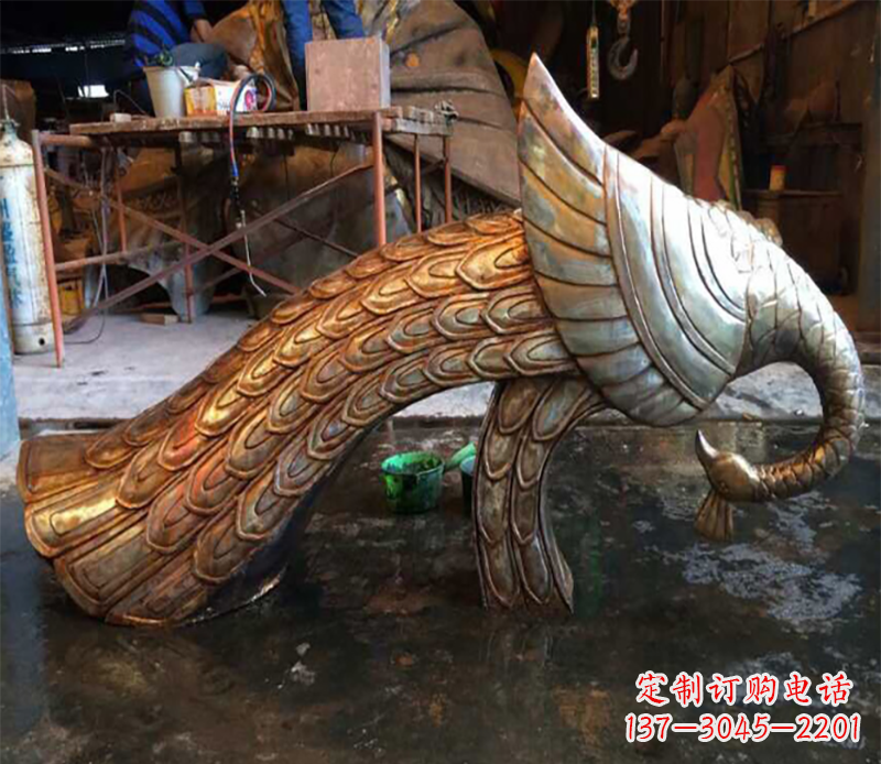 温州孔雀铜雕