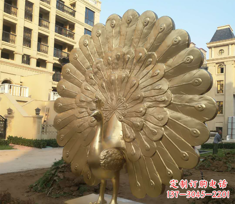 温州孔雀铜雕塑