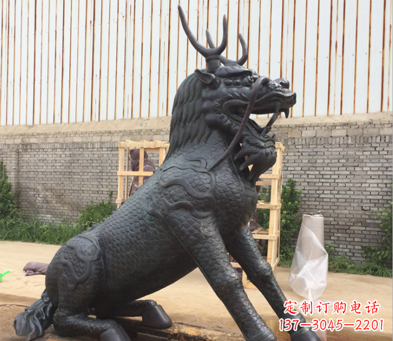 温州瑞兽麒麟铜雕