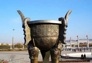 温州铸铜广场圆形景观香炉