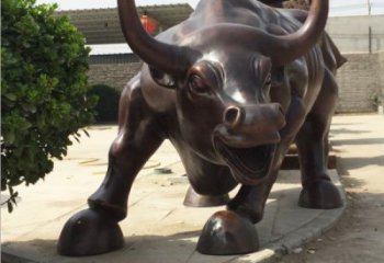 温州铸铜牛雕塑 华尔街铜牛