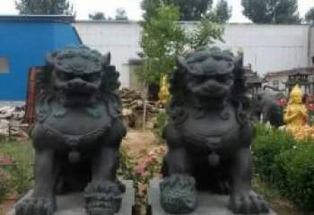 温州铸铜狮子看门狮子铜雕