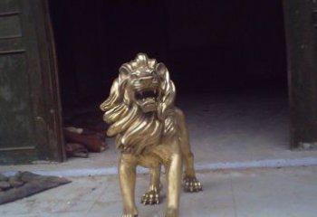 温州铸铜狮子西洋狮子铜雕