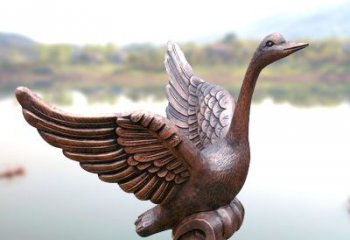 温州铸铜天鹅景观摆件