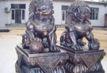 温州紫铜北京狮雕塑