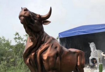 温州紫铜牛动物雕塑