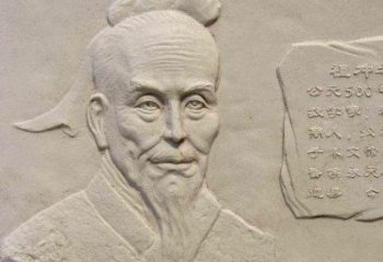 温州祖冲之砂岩浮雕-历史名人圆周率数学家校园人物壁画