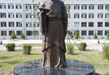 温州祖冲之校园铜雕-纯铜铸造中国古代历史名人著名数学家