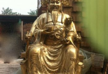 温州坐式财神爷铜雕