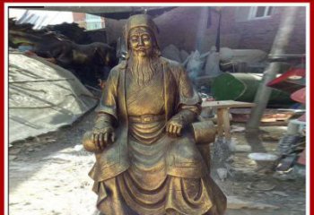 温州坐式成吉思汗铜雕