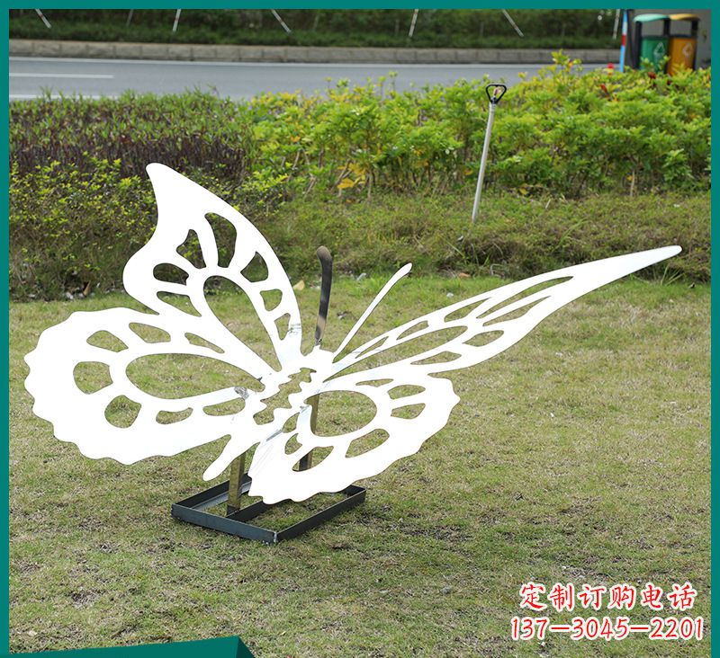 温州蝴蝶雕塑-公园景区创意不锈钢剪影蝴蝶雕塑